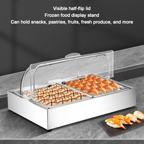 Récipient de présentation alimentaire avec couvercle pour buffet et bar