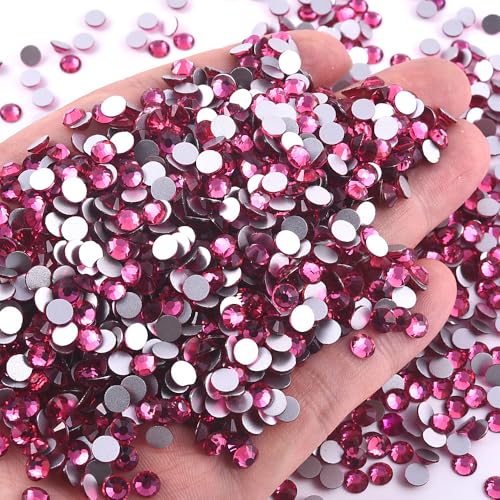 Image of 1440Pieces SS6 /1.9-2mm Flat Back Crystal Rhinestones Round Gems for Nail Art,Rose