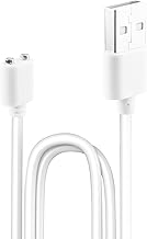 Magnetic USB Charger Cable Replacement Charging Cord with Strong Magnet for Wireless Massager Smart Devices, 7mm Dual Pin, 0.8m Safe and Long-Lasting Charging Solution, Universal Compatibility, White