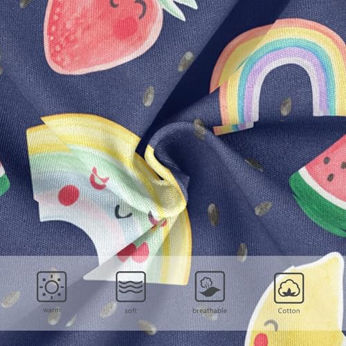 Cute Rainbow Fruits Navy Cute Panties Girl Girls Underwear Toddlers Cotton Stylish Kids Briefs Undies 2t3