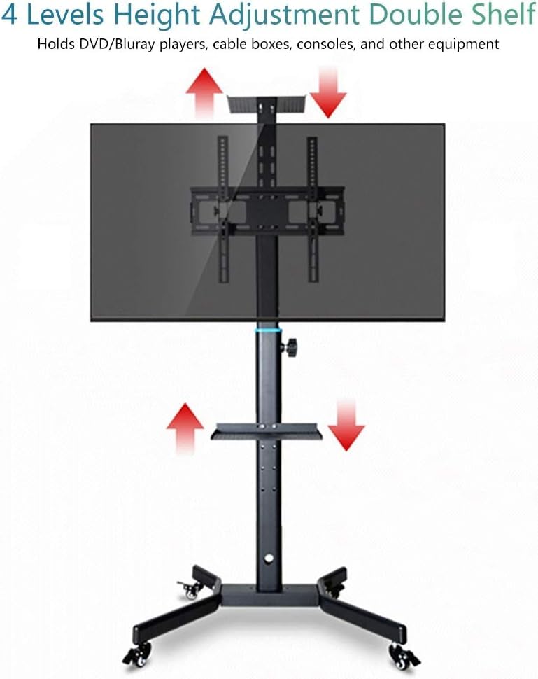 Soporte móvil para TV con ruedas y bandejas miniatura 4