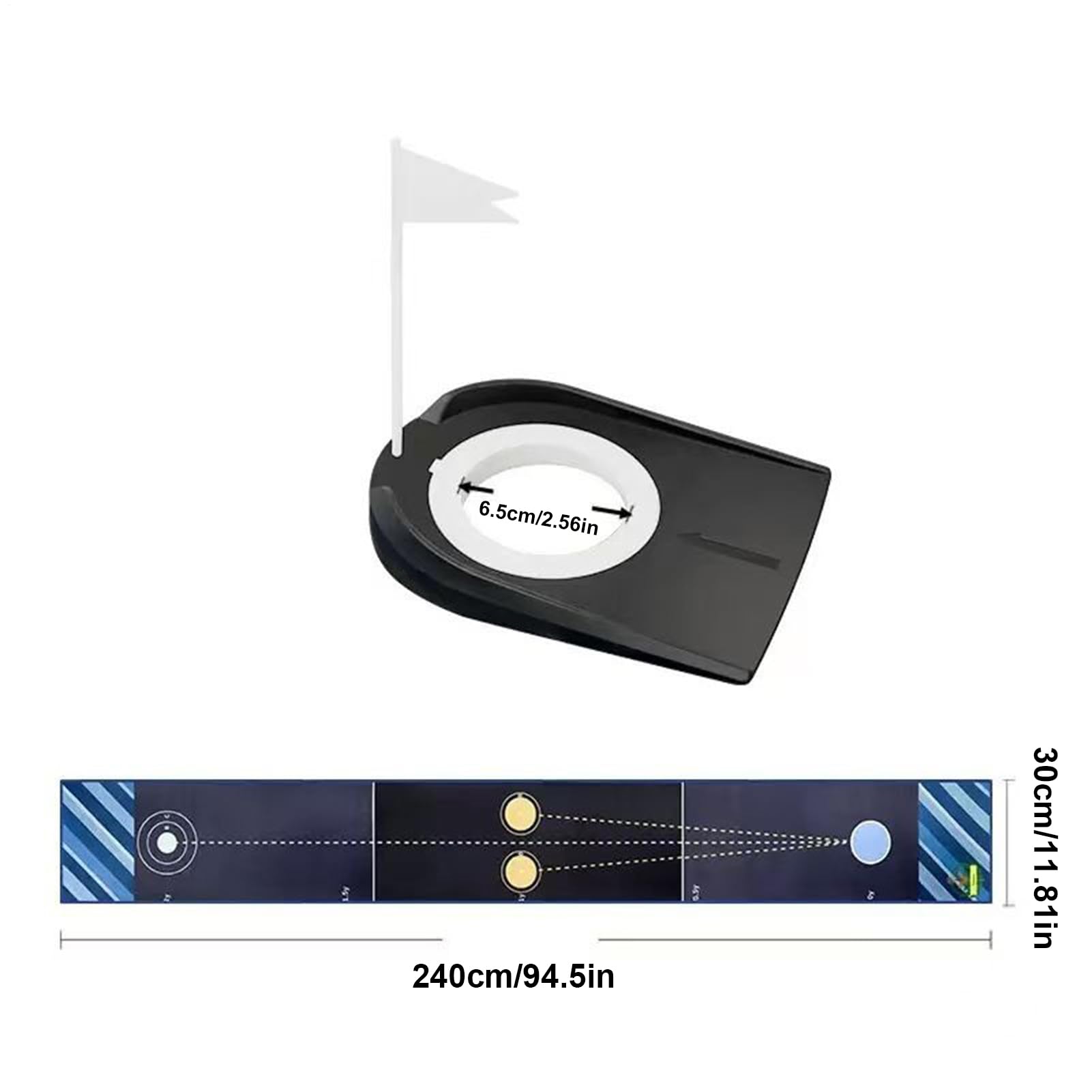 Alfombrilla de Putting Interior Accesorios de Golf Antideslizantes