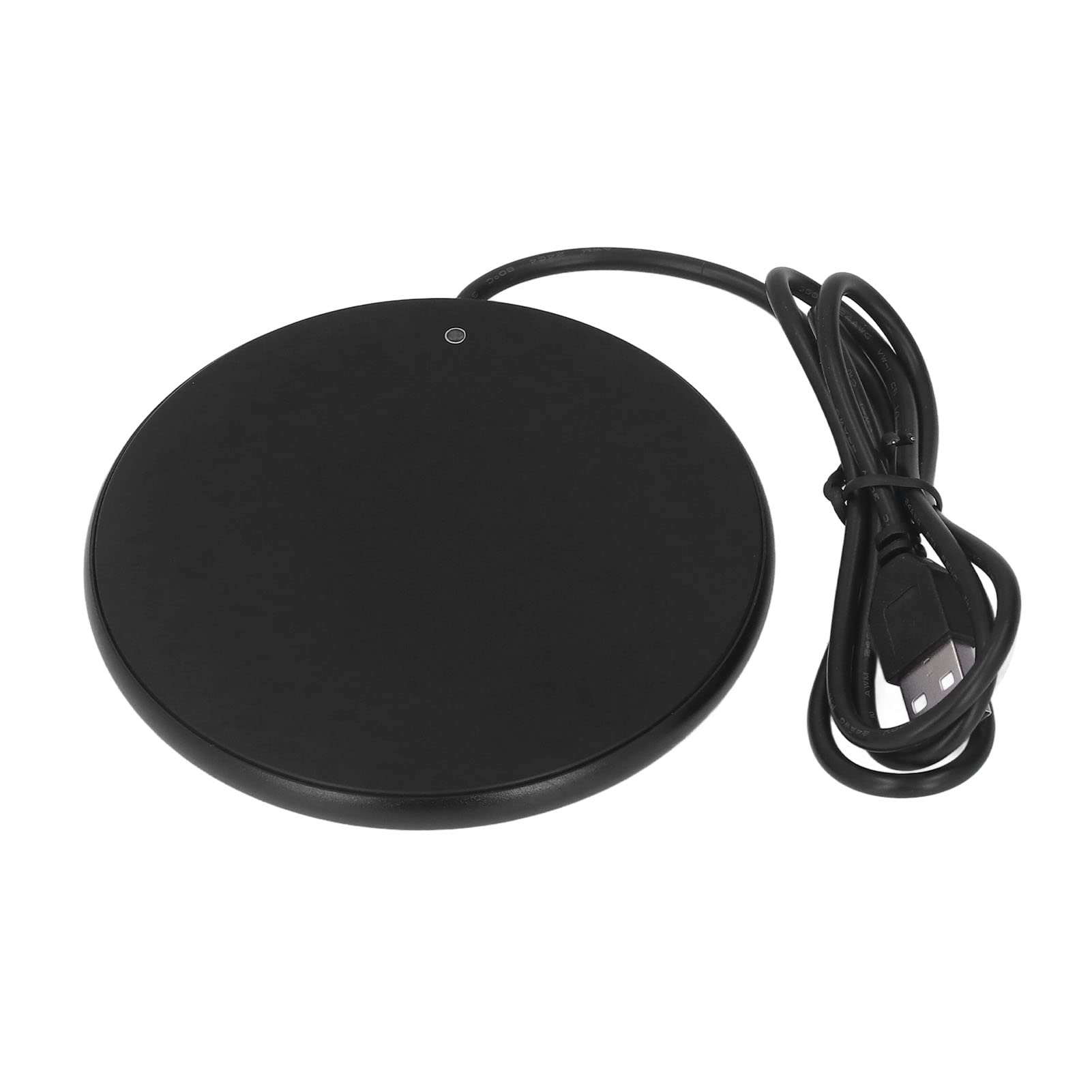 Calentador USB para la oficina con posavasos inteligentes de temperatura constante de 55 °C para bebidas calientes en el hogar y la oficina, Ø 10,3 cm (negro)