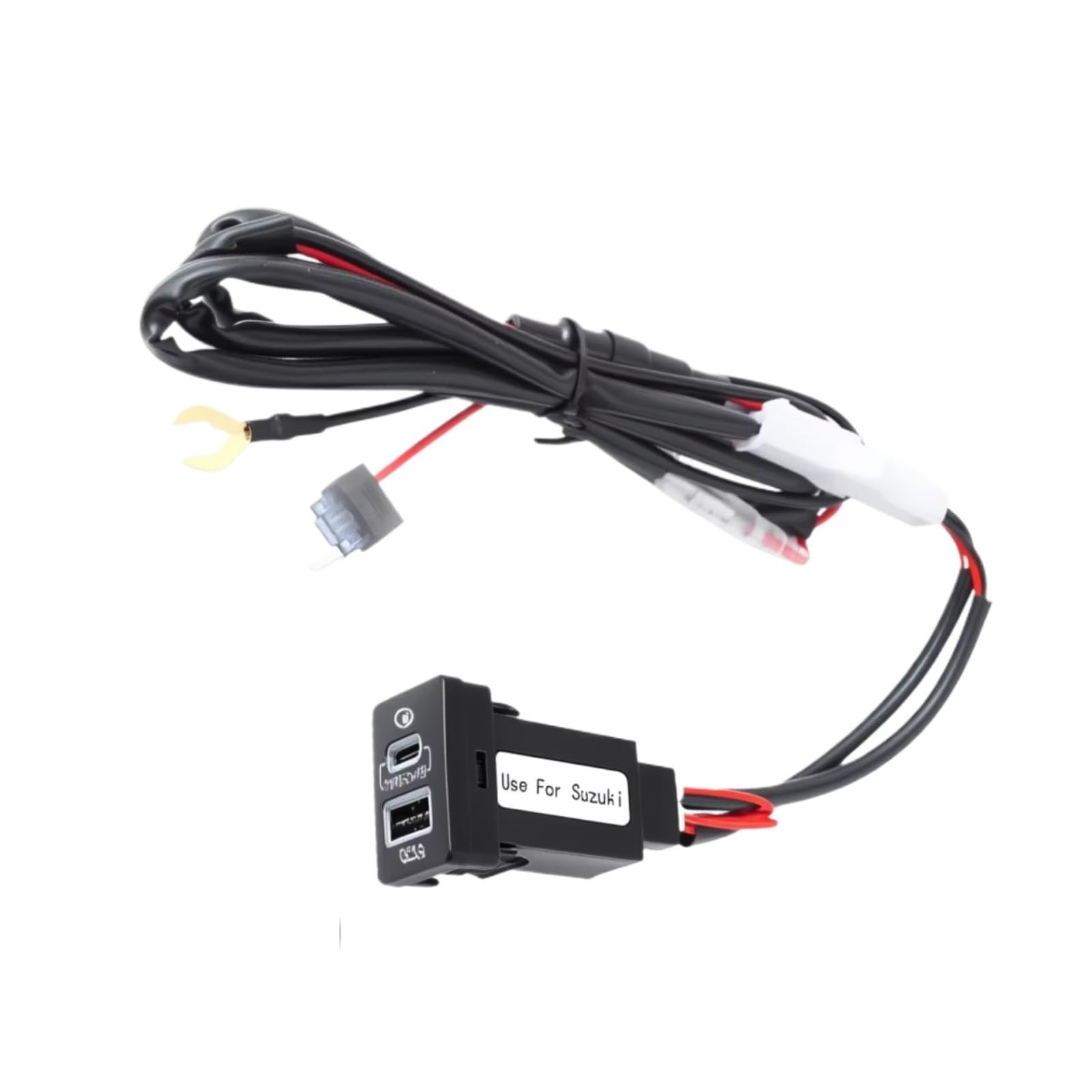 Centro De Puerto USB Compatible Con Suzuki Para Jimny Para Coche Swift Para Enchufe Cargador Interfaz Carga Rápida Salida QC3.0 PD Tipo C Puerto USB AUX Jack