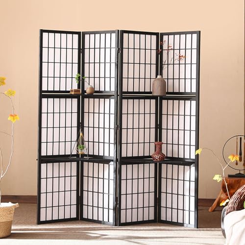 GN2AAIL パーテーション 和風 衝立て 高さ180cm 180*45*4 4連 布製 軽量 折りたたみ 間仕切り 目隠し 室内 タイプ2 おしゃれ ついたて 屏風 居酒屋 仕切り 完成品 省スペース パーティーション 折り畳み 移動便利 ナチュラル