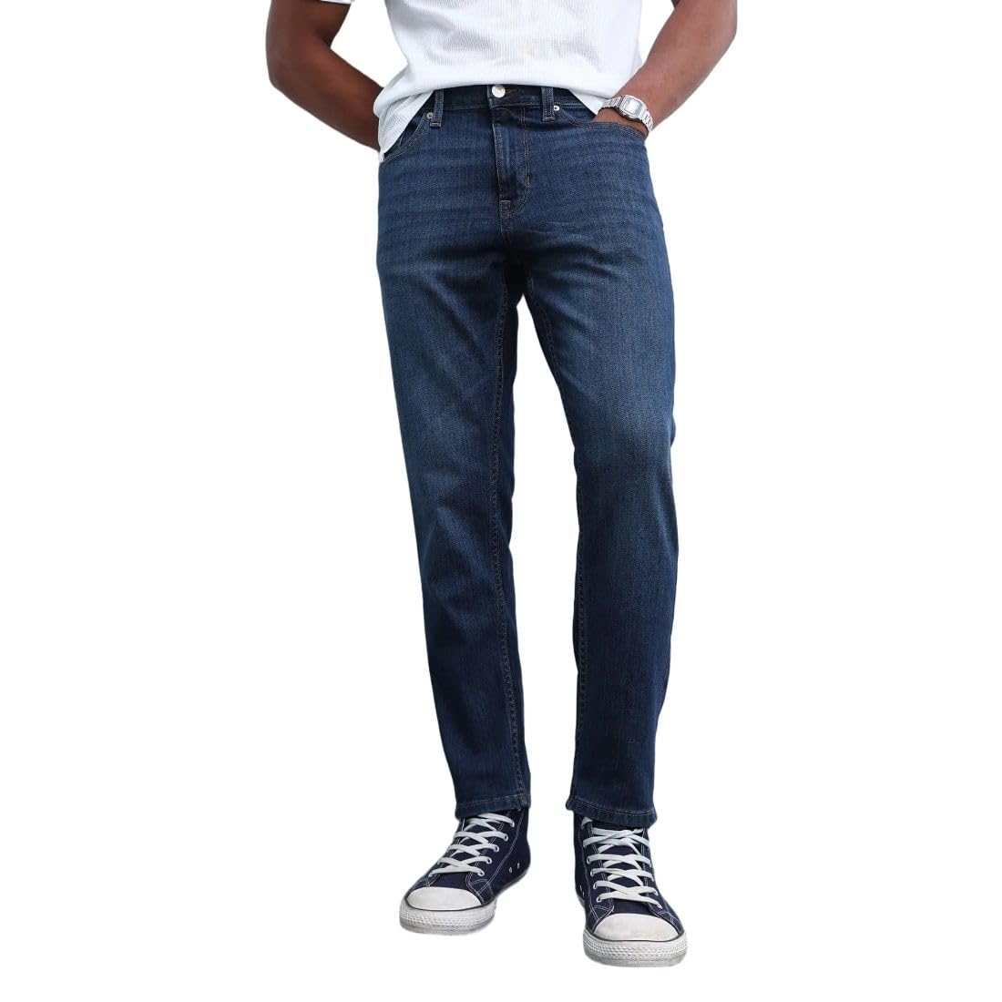 flying machine Men's Relax Tapered Fit Jeans| Solid | High Rise | Stretchable | Jeans for Man-picture-22