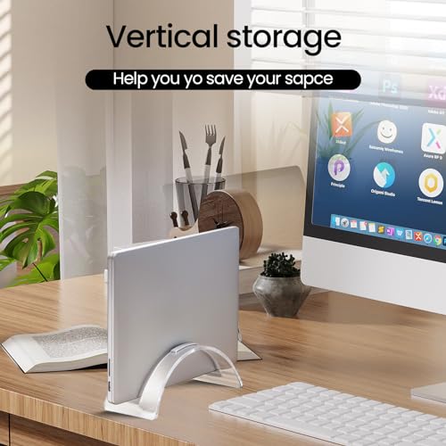 Soporte Vertical Acrílico Transparente para Laptop miniatura 2