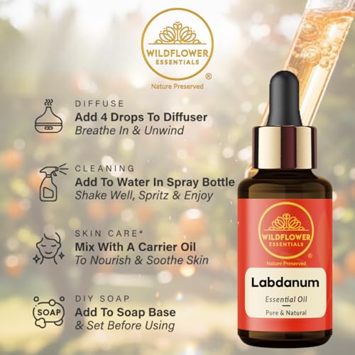 Image of Labdanum Essential Oil (Cistus ladaniferus) | Pure, Face, Skin, Hair, Diffuser, Aroma, Soap Making 30ml