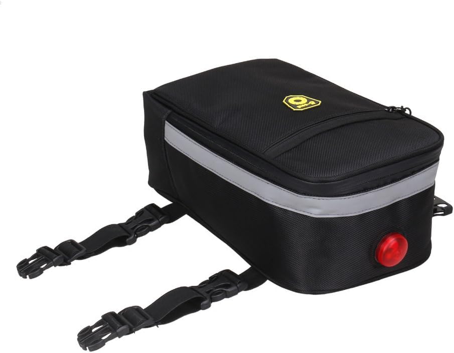 MansWill Waterproof Bike Rack Bag for Rear Rack with LED Tail Light image 5