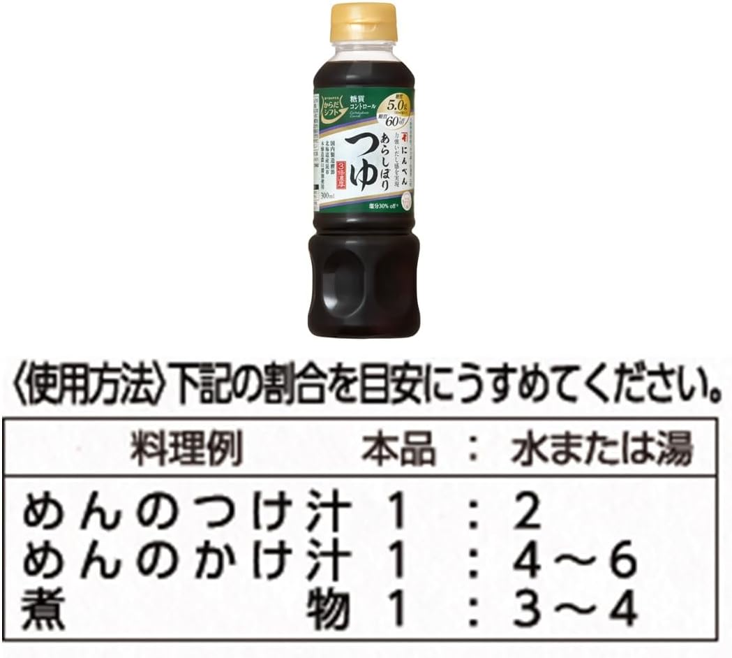からだシフト 糖質コントロール あらしぼりつゆ 300ml ×4本