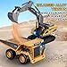 RC Excavator and Dump Truck Toy Set,2025 New 2.4ghz Remote Control Construction Vehicle Set,Alloy Material, with Cool Lights and Sounds (Excavator)
