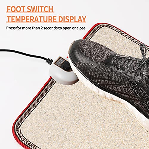 OLYDON Electric Heated Floor Mats Under Desk