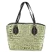Brown Purse Fashion Jacquard Fabric Bible Cover Case with Handle, Large