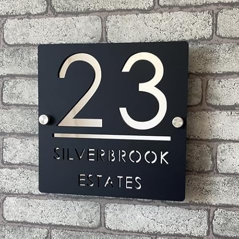 Plaque de numéro de maison 3D en acrylique Cover