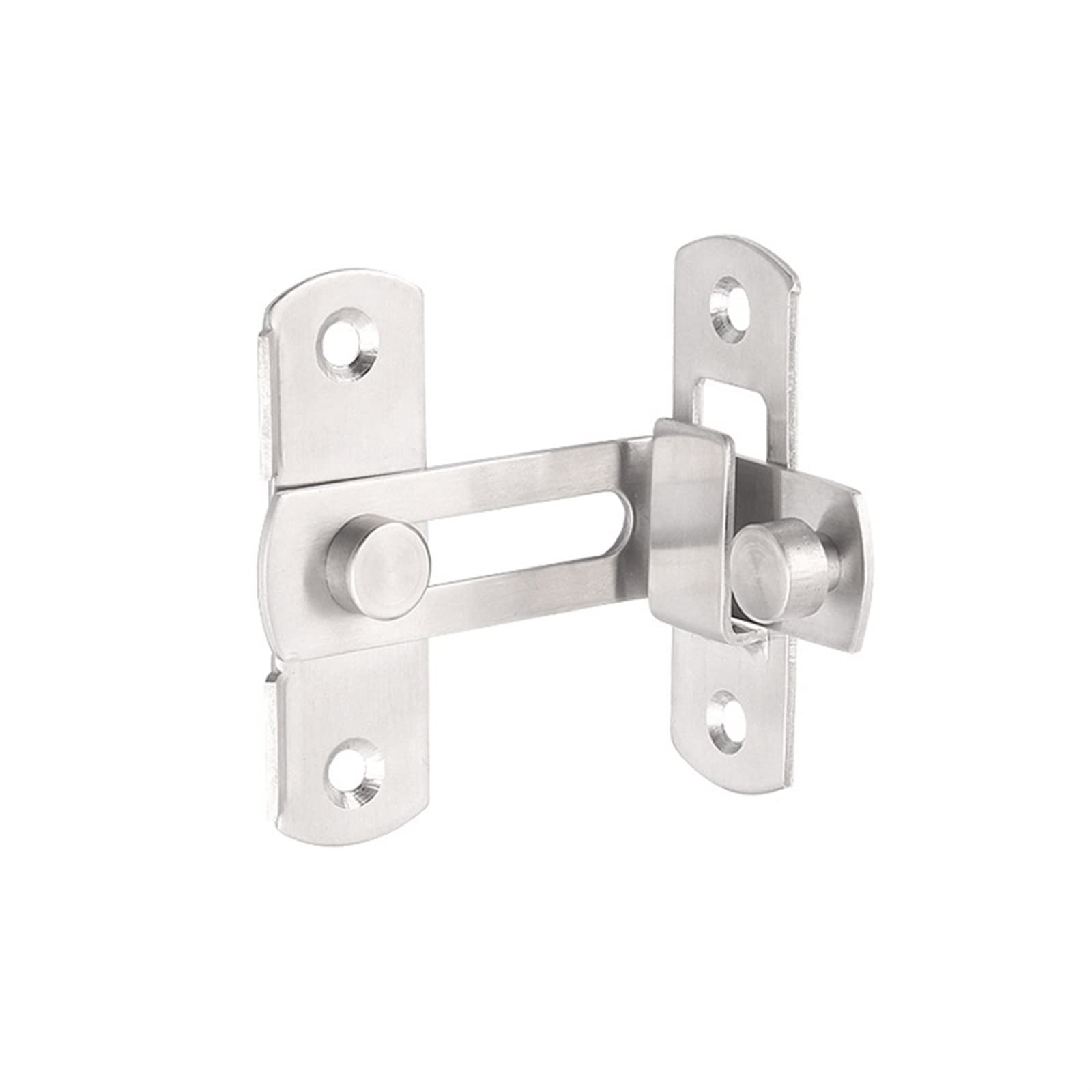 SFJSFIMQ Latch Lock Door Lock Degree Barn Bolt Cast Stainless Steel Hook Latch Window Cabinet Locks with Screws Right Angle Sliding Gate Lock