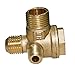 Gold Tone Brass Connector Air Compressor Check Valve