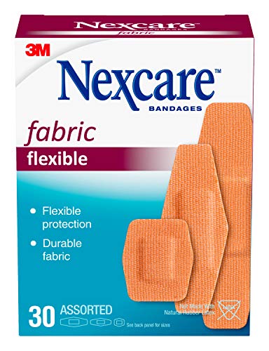 Nexcare Heavy Duty Flexible Fabric Bandages, Assorted Sizes, 30 Count Packages (Pack of 4) - //coolthings.us