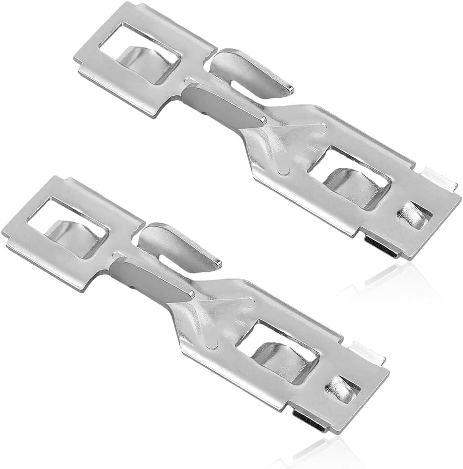 2Pcs W10854425 Dryer Front Panel Clip Bottom Mounting Clips Fit for Whirlpool Maytag Dryers 237823 3394083 8283335 W10775448