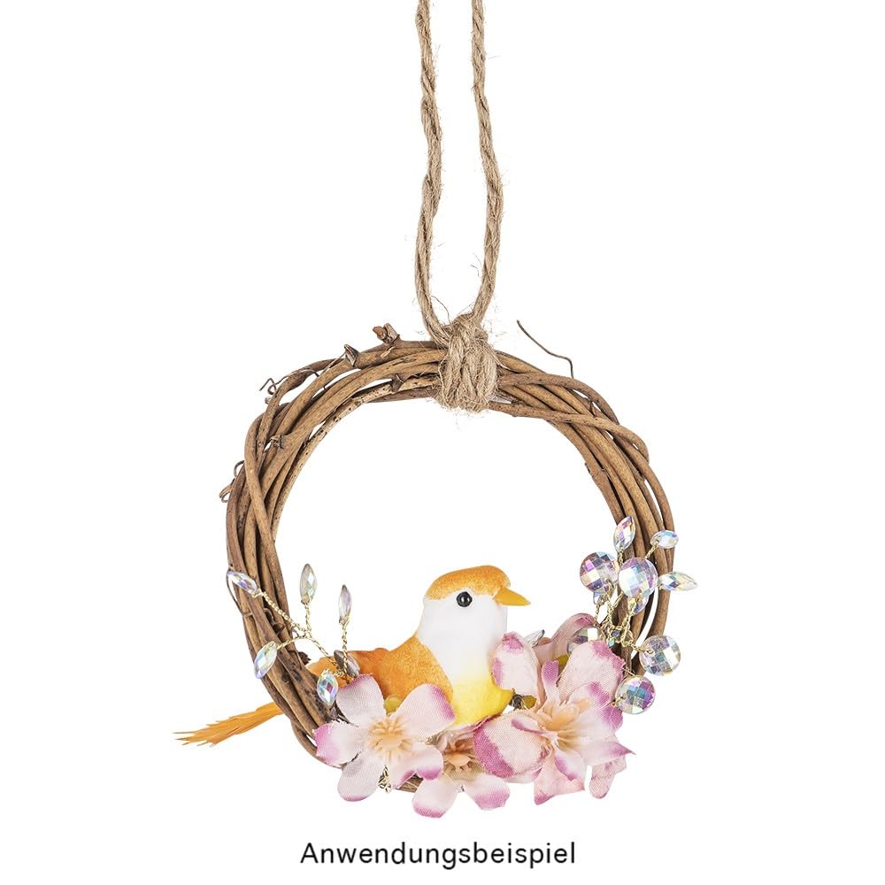 2 Mini Couronnes En Rotin Naturel - Diam. 10 Cm - Pour Déco Pâques, Noël, DIY - Lot De 2