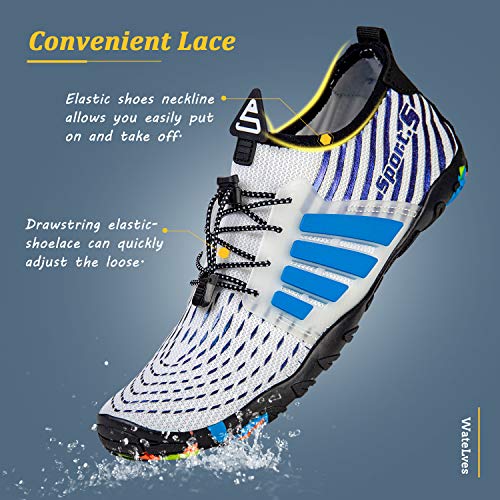 Image of WateLves Water Shoes Mens Womens Beach Swim Shoes Quick-Dry Aqua Socks Pool Shoes for Surf Yoga Water Aerobics