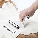 Yorikyas Animal Skinning and Fleshing Knife Draw Shave Debarking Tool for Fur Impurity Oil Removal and Clean - Stainless Steel
