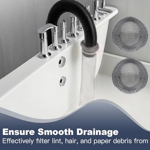 image for vivinin Lint Traps for Washing Machine Hose, Stainless Steel Washing M