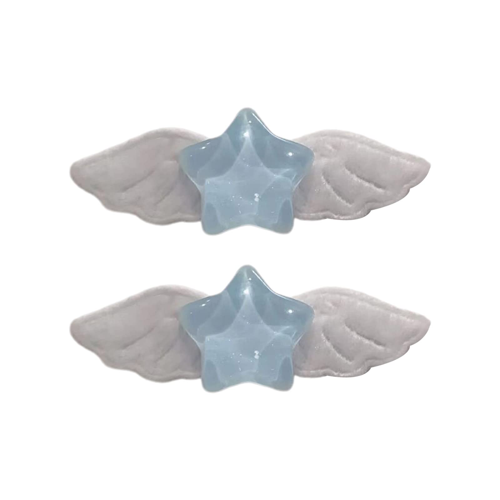 2pcs Lovely Pill Star Wings Hair Clip Hairpins Fashion Hair Barrettes Sweet Headpiece Hair Accessories For Women Girls Wings Hair Clip