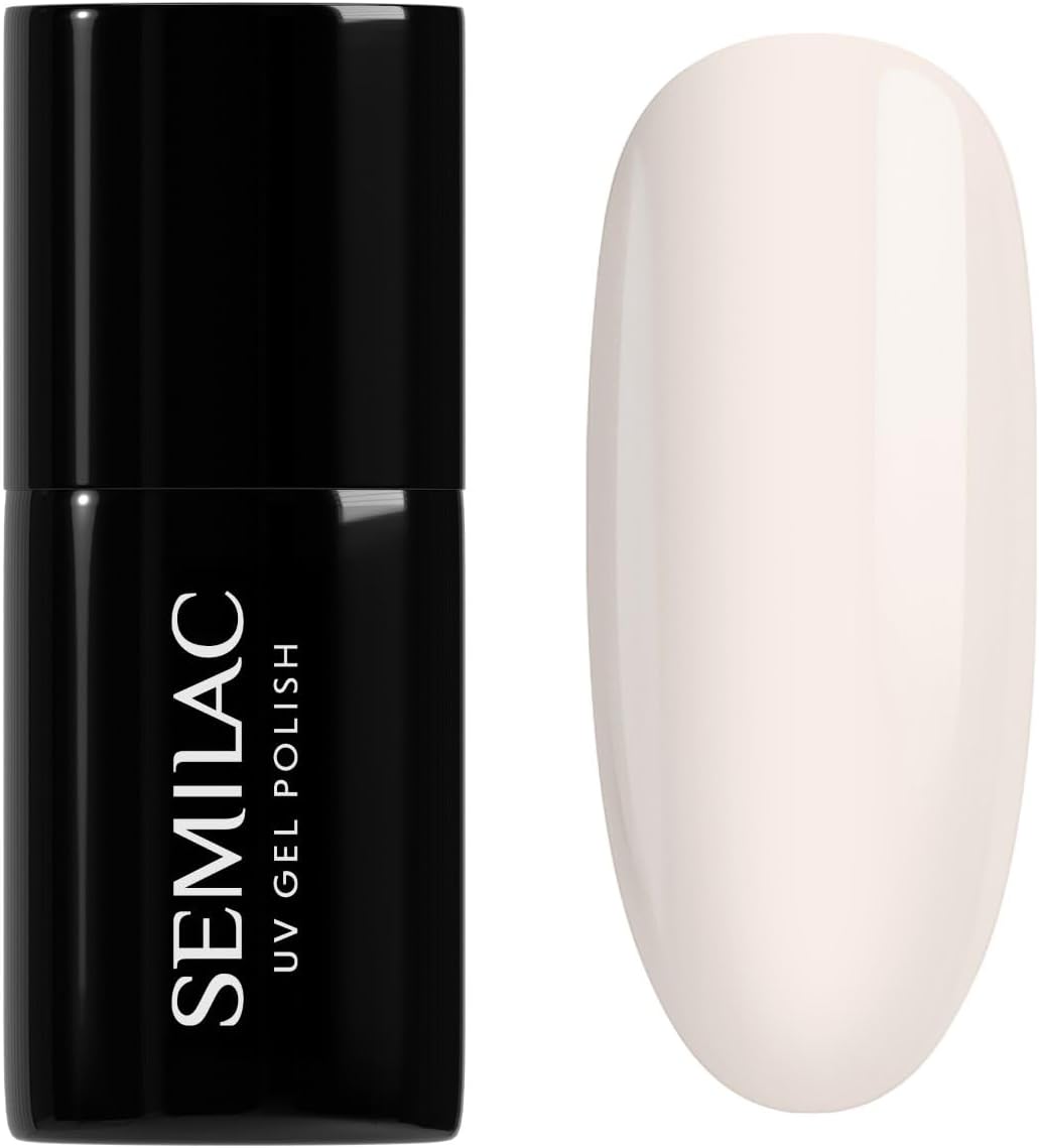 SEMILAC Gel Nail Polish 050 French Vanilla - Full Coverage Gel Polish - Soak Off Easy To Use LED/UV Nail Lamp - Long Lasting Manicure and Pedicure up to 3 weeks