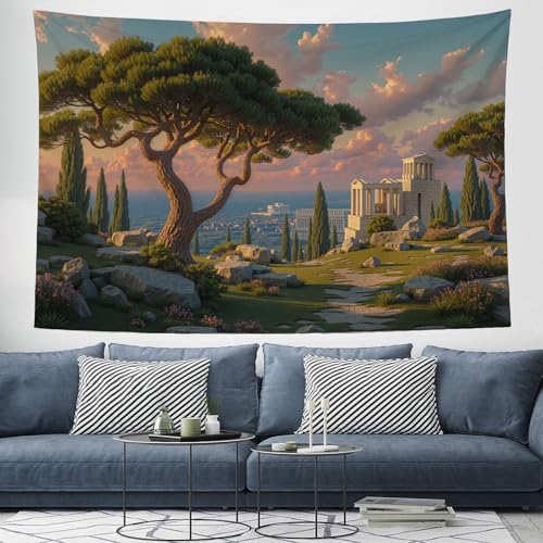 ZISTRCBAO Arazzo Da Parete Rovine Rurali Italiane 150x100cm, Arazzo Architettura