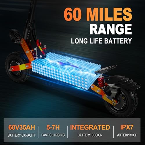 ZO01 Plus Electric Scooter Adults, 6000W Dual Motors Up to