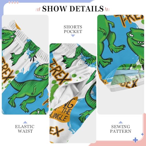ZZKKO Bright Cool Dinosaur Boys Pants for Kids Jogger Pants with Pockets S-XL4