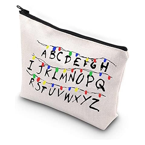 PLITI 26 Alphabet Lights Makeup Bag ABC Letter Things Travel Pouch for Teacher School Counselor Appreciation Gift(26 alphabetU) Cover