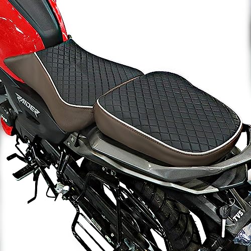 Image of TVS Seat Cover for Sweat Free Comfortable Riding| Nylon Thread Stitching for Strength| Bike Riding Accessories|Heat & UV Ray Protection|Enhanced Tear Resistance