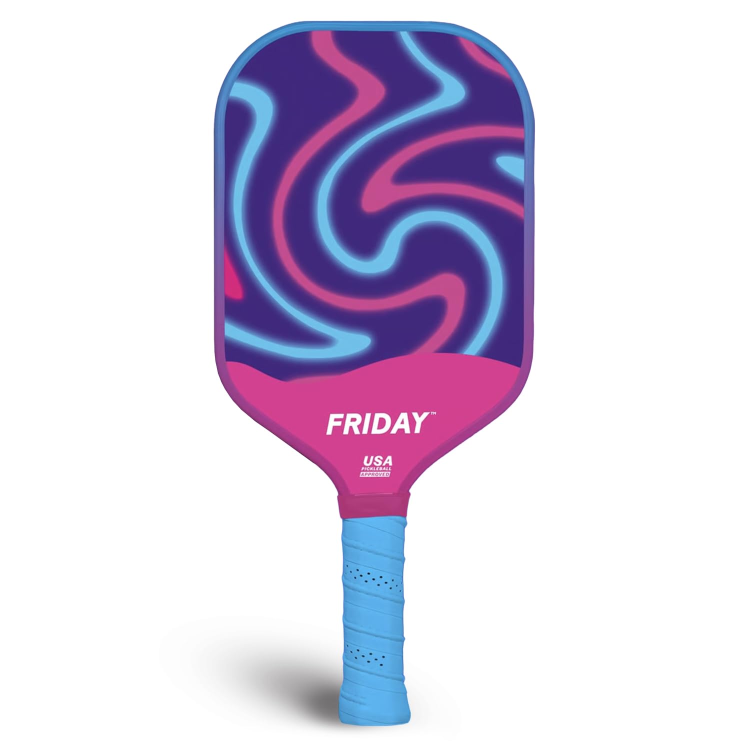 Friday Pickleball Paddle, USA Pickleball Approved, Durable Carbon Fiber, Thermoformed Unibody Design, Honeycomb Core, Gritty Surface for Spin - Vice