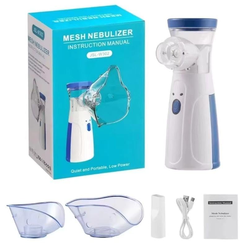 Image of Portable Nebulizer & Humidifier for Baby & Adults | Compact, Silent, Self-Cleaning Machine with Long Battery Life | Effective for Asthma, Cough, Sinus & Allergy Relief at Home