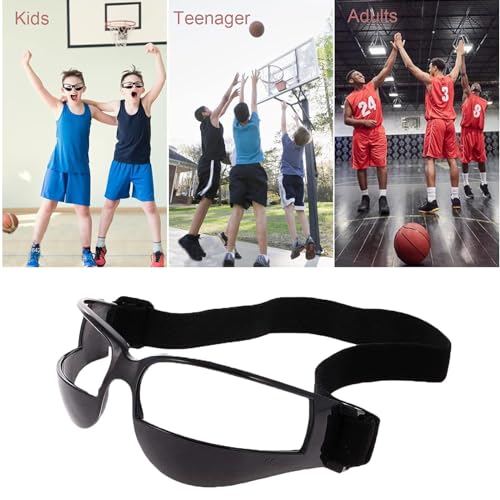 2 Pack Basketball Goggles Dribbling Training Aid, Team Professional Sports Training Equipment Dribbling Glasses Specs for Youth Teenagers Men Women (No Lens in Goggles) by TEKCAM - Image 5