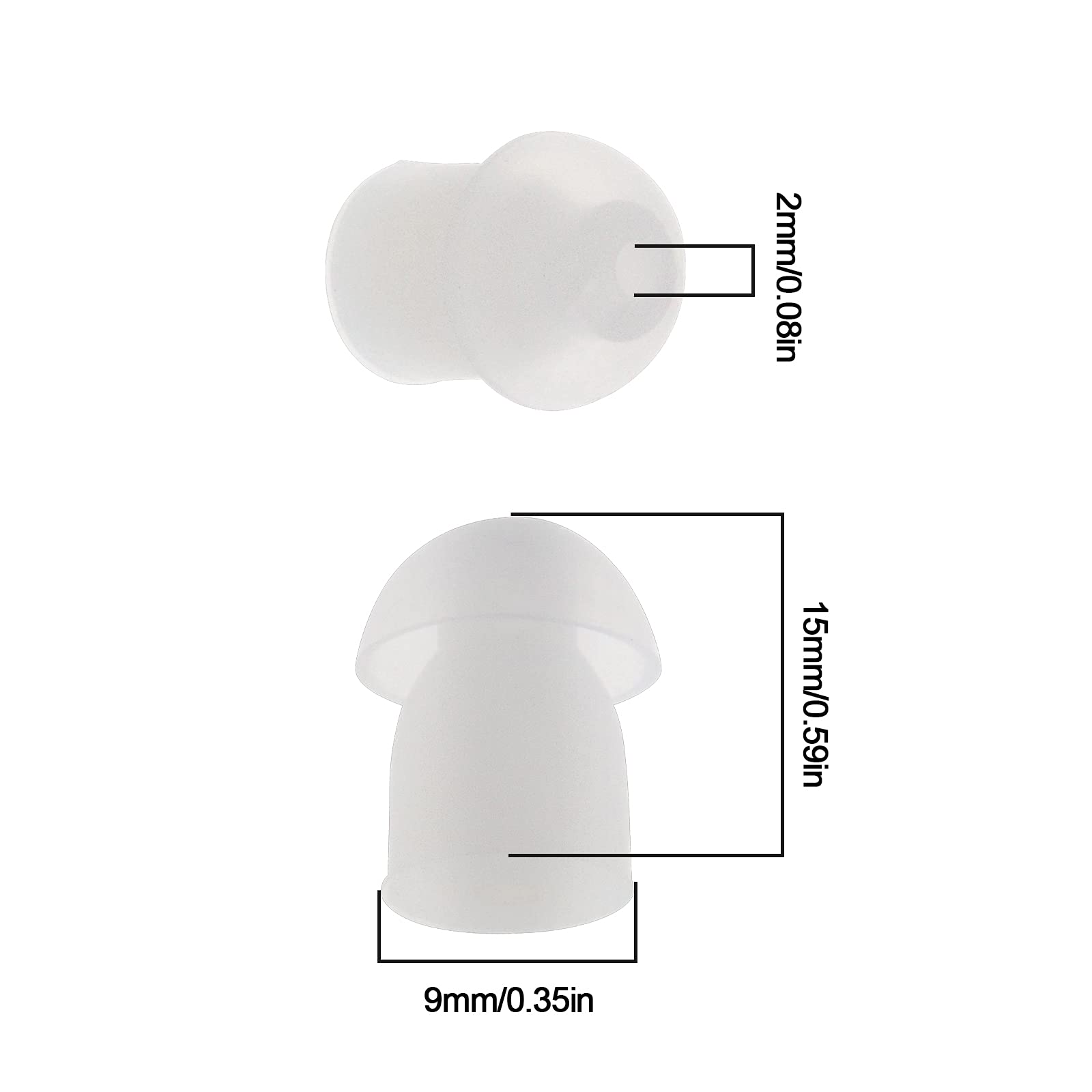Lot De 20 Embouts Silicone Blanc Pour Écouteurs Bidirectionnels – Compatible Motorola, Yaesu, Baofeng, Kenwood