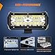Nilight LED-Pods, 16,5 cm, 120 W, dreireihig, Flutlicht-Spot-Lichtleisten-Kombination, 12.000 lm, Frontscheinwerfer, Nebelscheinwerfer, Off-Road-Beleuchtung für LKW, Pickup, Golfwagen, Geländefahrzeug