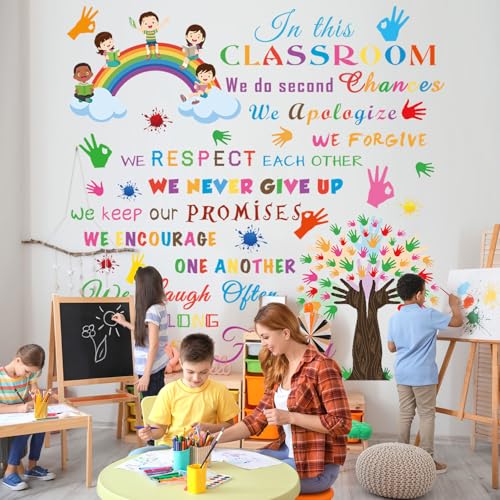 Vinilo decorativo de pared motivacional para aula infantil miniatura 3