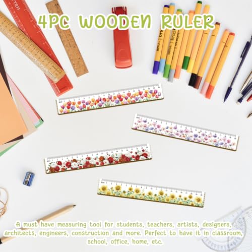arricraft 4Pcs Wood Ruler - Image 3