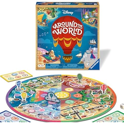 Ravensburger's Disney Around The World, Family Adventure Game for 2 to 4 Players Ages 4 and Up