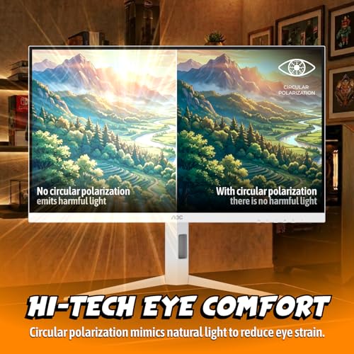 Image of AOC 27 Inch Gaming Monitor QHD 320Hz Mini-LED HDR1000, White, Q27G4SLM /WS | 2560x1440 Computer Monitor, 1ms GtG, HDMI 2.1, DP 1.4, Height Adjustable Stand, Earphone Out, VESA Mount, Console Ready
