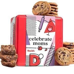 David’s Cookies Mother’s Day Gift Gluten Free Cookies and Brownies Combo In A Celebrate Moms Themed Tin Gift Box | Fresh Baked Delicious Gourmet Cookies and Brownies For Everyone (2 Lbs)