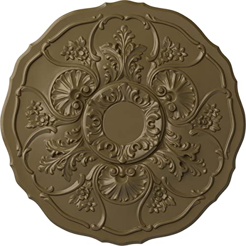 Image of Ekena Millwork CM22CNMMF Cornelia Ceiling Medallion, 22-1 /2 X 1-1 /2, Mississippi Mud