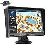Navegador GPS para Camiones y Coches con Bluetooth y Cámara Trasera de 9 Pulgadas Pantalla LCD Multimedia, con Actualizaciones de Mapas de Europa para Toda la Vida