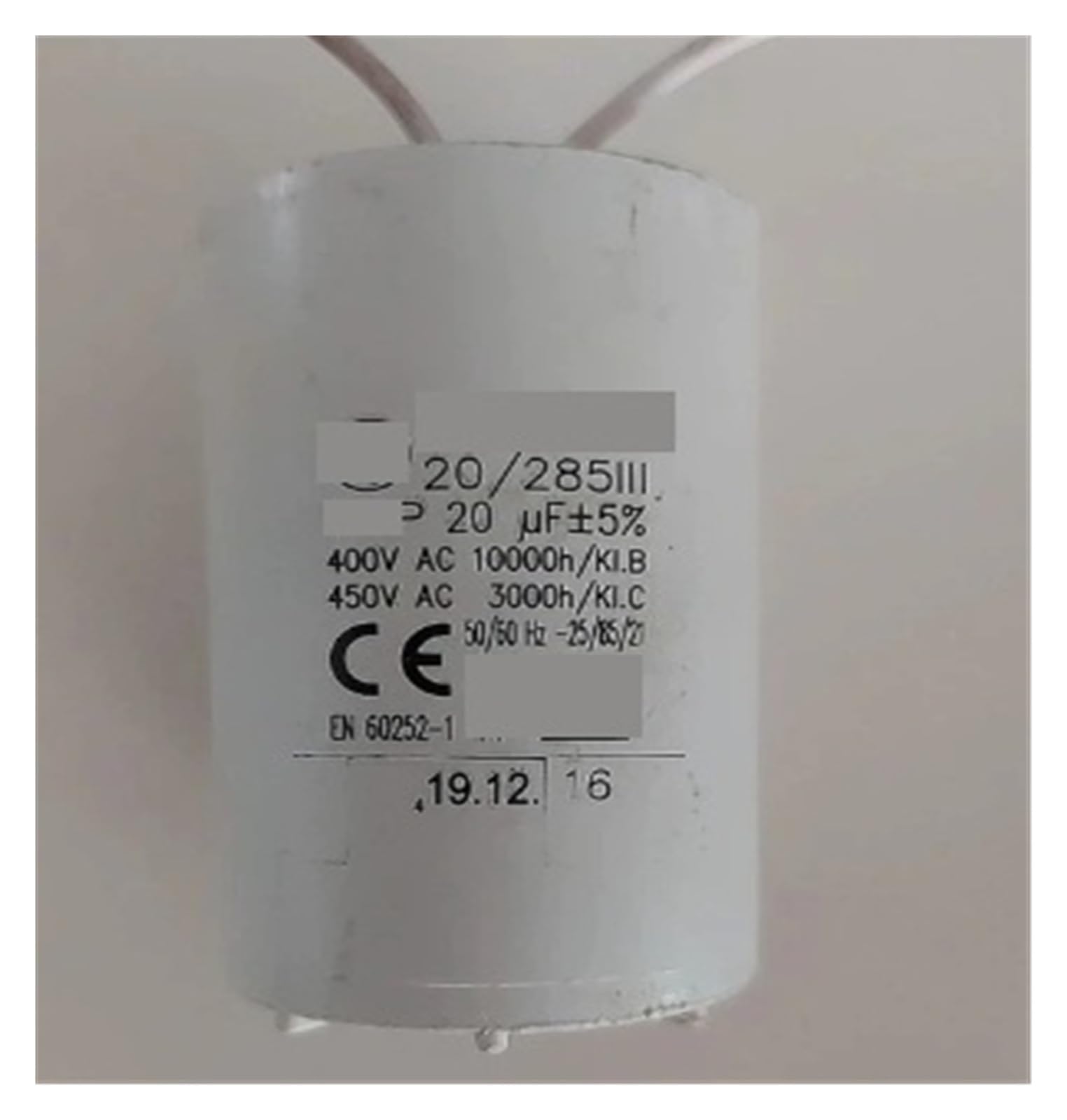 Condensador de arranque 20uf 20/285III Condensador de arranque de motor original