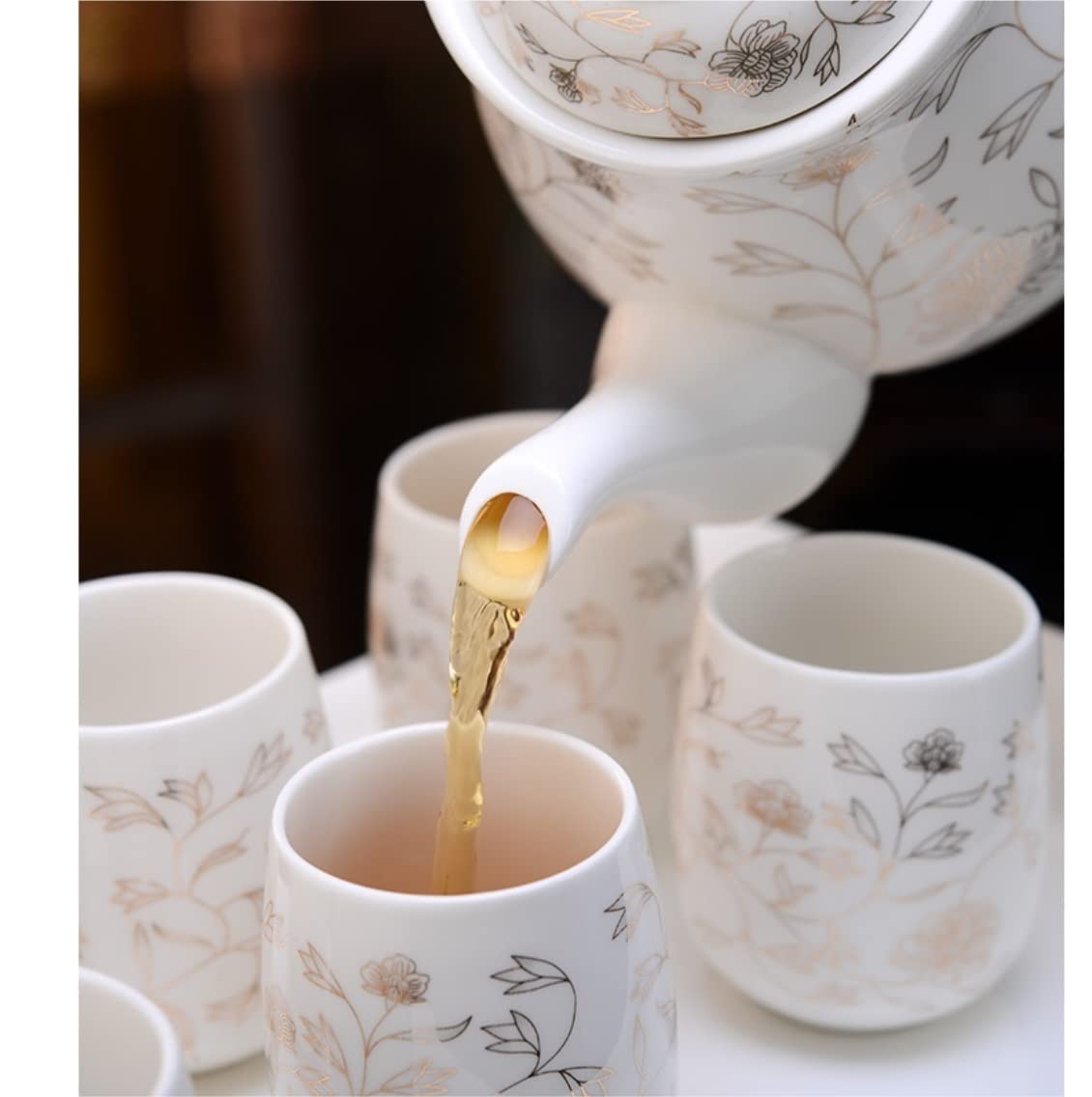 Zestaw do Herbaty Urodziny 8 sztuka zestawy do herbaty kubki i taca popołudniowa herbata Drinkware zestaw kawy porcelanowy serwis na kolację imprezową Ukończenie