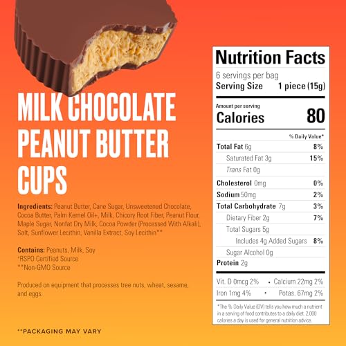 Image of SkinnyDipped Milk Chocolate Peanut Butter Cups, 3.2oz Bag | 4 Pack | Rich Milk Chocolate, Creamy Peanut Butter Filled | Individually Wrapped | Low Sugar | Gluten Free