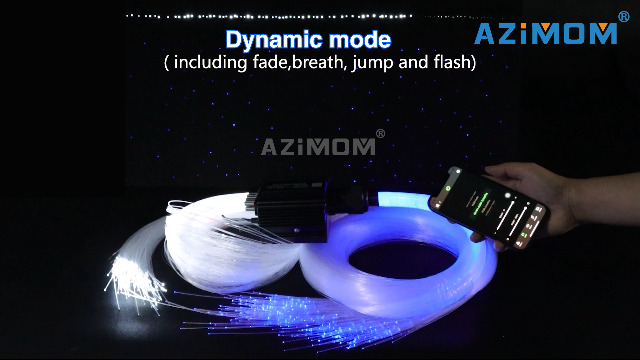 Image of AZIMOM 2-in-1 Twinkle Meteor Fiber Optic Starlight Headliner 300pcs 0.03in 9.8ft Twinkle Stars+180pcs Shooting Star Sound Mode APP& Remote Control Starlight Meteor Kits for Car Home Ceiling