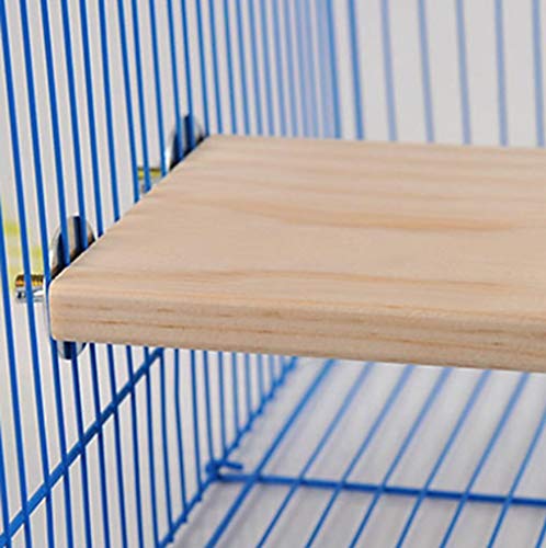 Image of 3 Pcs Birdcage Perches Parrot Cage Perch Wooden Platform Stand Bird Perch Stand Toy Hamster Springboard Chinchilla Cage Corner Shelf Laddered Natural Wood Branches Exercise Toy for Parakeets Hedgehog